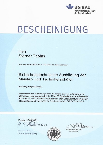 Bescheinigung Sicherheitstechnische Ausbildung der Meister- und Technikerschüler.jpg